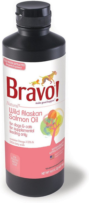 BRAVO 294130 Wild Alaskan Salmon Oil for Pets, 16.5-Ounce BRAVO 294130 Wild Alaskan Salmon Oil for Pets, 16.5-Ounce