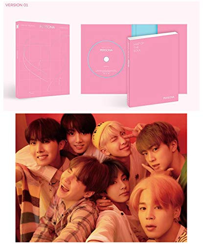 BTS Map of The Soul Persona Album PreOrder Version 1 CD+Poster+Photobook+Mini Book+Photocard+Postcard+Photo Film+Gift(Extra Double-Sided BTS Photocards Set)