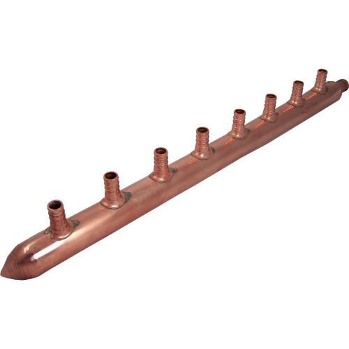 SharkBite 22789 8-Port Closed Copper PEX Manifolds, 1-Inch Trunk, 3/4-Inch, 1/2-Inch Ports