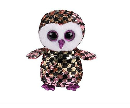 Ty Beanie Flippables New 6" Checks The Owl, Perfect Plush!