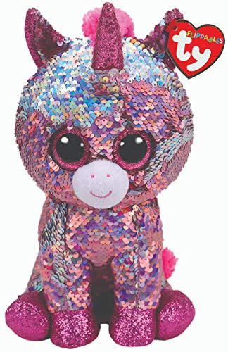 Ty Beanie Flippables New 6" Sparkle The Unicorn, Perfect Plush!