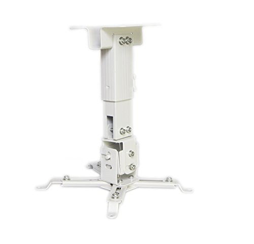 Luxburg Universal Wall/Ceiling Aluminium Projector Mounting Bracket Kit 10-20 cm holds 15kg 30 degrees White