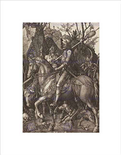 Albrecht Durer Knight Death Devil Old Master Black Art Print B12X031 Albrecht Durer Knight Death Devil Old Master Black Art Print B12X031