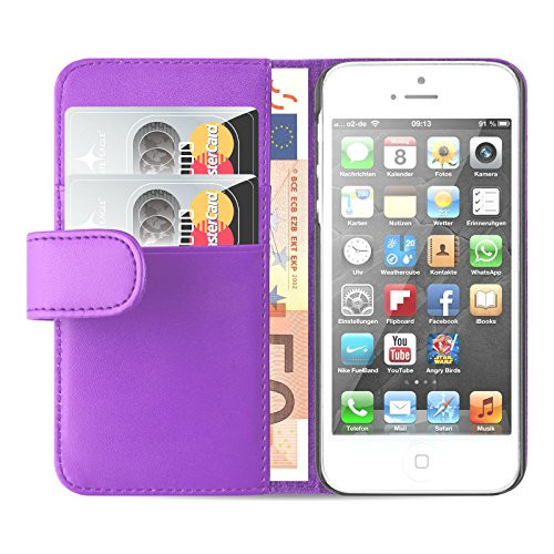 iPhone 6 Case, iPhone 6s Wallet Case, JAMMYLIZARD Leather Wallet Folio Flip Cover for iPhone 6 / 6s 4.7", Purple