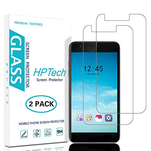 HPTech LG K30 Screen Protector - (2-Pack) Tempered Glass Film for LG K30 / LG K10 2018 Screen Protector Bubble Free 9H Hardness with Lifetime Replacement Warranty