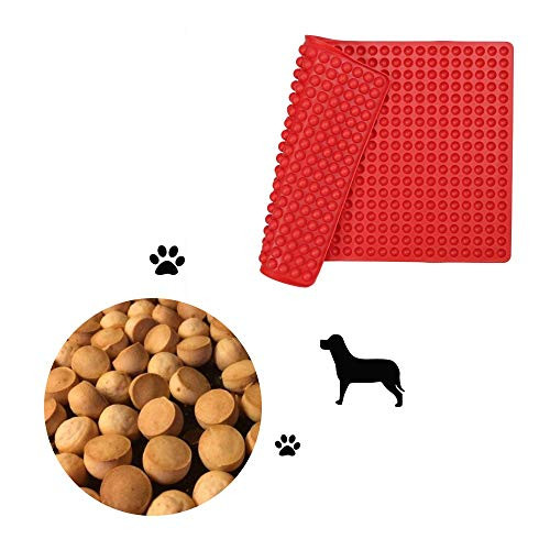 Silicone Baking Mat Cooking Sheets,Baking Molds,For Pets Non-stick, Fat Reducing Mats for Healthy Cooking 11.5× 16 in (Red,0.47IN)