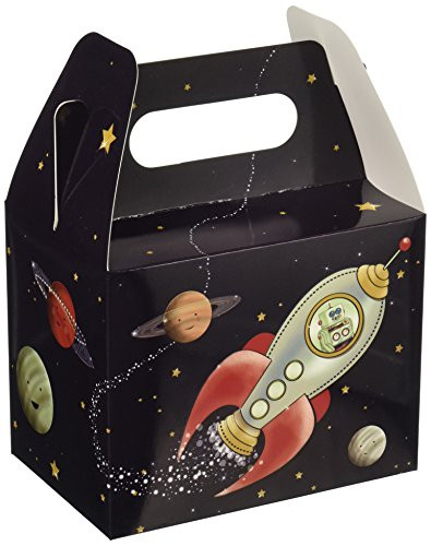 Ginger Ray Space Adventure Party Spaceship & Robot Kids Party Boxes (5 Pack), Mixed