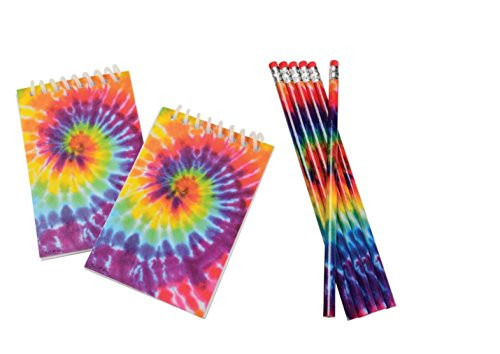 Nikki's Knick Knacks Tie Dye Pencils and Notebooks