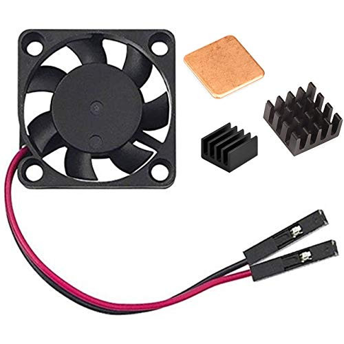 Easycargo Raspberry Pi Heatsink Fan Kit for Cooling Cooler Raspberry Pi 3B+, 3B, Pi 2, Pi Model B+ (Black 1 Pack)
