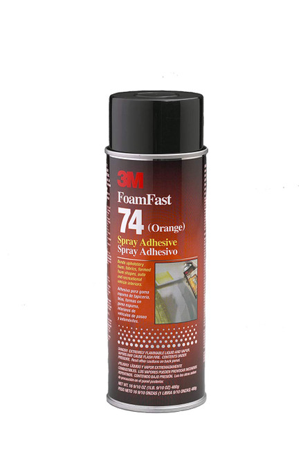 3M Foam Fast 74 Spray Adhesive Orange, 16.9 fl oz Aerosol Can (Pack of 1)