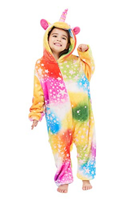 Kid's Animal Onesie Unicorn Costume Cosplay Pajamas Christmas Rainbow Star 100 Kid's Animal Onesie Unicorn Costume Cosplay Pajamas Christmas Rainbow Star 100