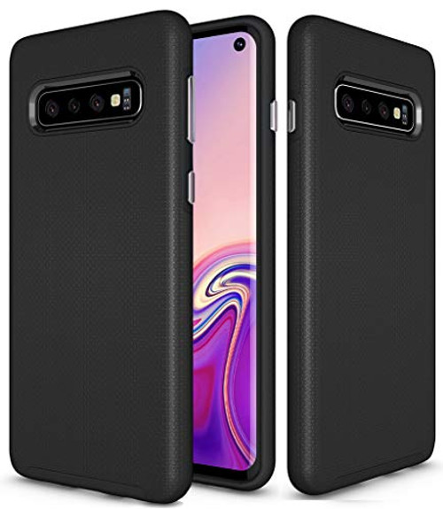Galaxy S10 Case,Samsung Galaxy S10 Case ,Galaxy S10 Slim Case,UCC Hybrid Armor Shock Absorption Protective Cover Only Compatible for Samsung Galaxy S10 Phone(Black)