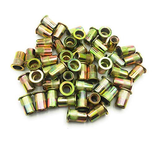 5/16-18 Straight Knurled Rivet Nut Insert Nutsert Bronze Tone 50pcs