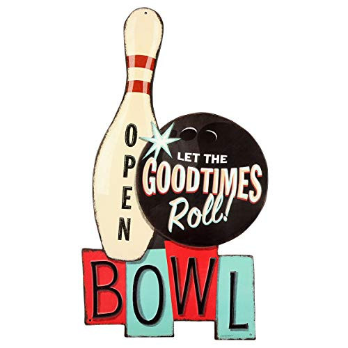 Open Road Brands Vintage Retro Metal Tin Signs - Goodtimes Roll Bowl Embossed Tin Sign - Great for Man Caves, Diner Art, Wall Art, Home Decor and Much More Open Road Brands Vintage Retro Metal Tin Signs - Goodtimes Roll Bowl Embossed Tin Sign - Great for Man Caves, Diner Art, Wall Art, Home Decor and Much More