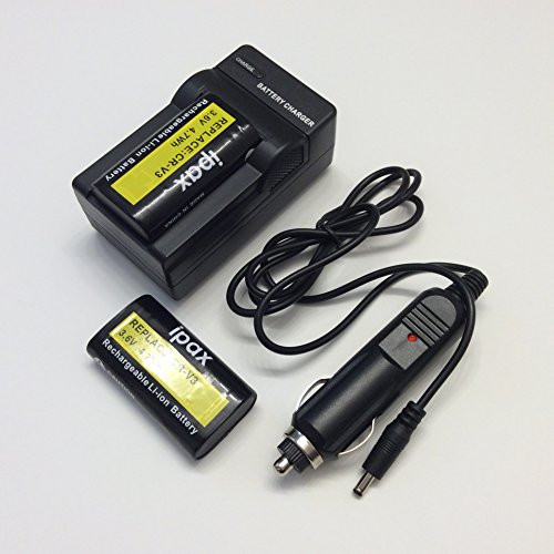 IPAX 2X Battery, Wall Charger Car Plug Charging Kit, Replacement CR-V3 CRV3 Battery