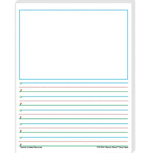 Teacher Created Resources TCR76541BN Smart Start 1-2 Story Paper: 100 Sheets Per Pack, 4 Packs