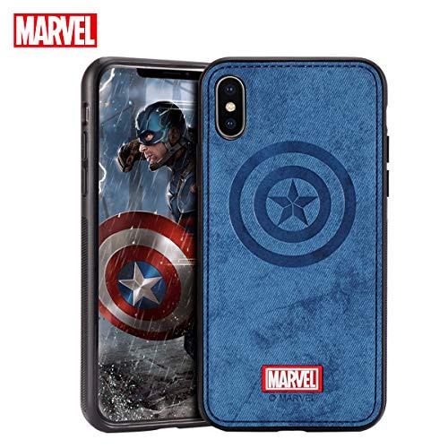 Marvel Avengers Endgame iPhone Xs Case/iPhone X Case, Captain America (Blue)