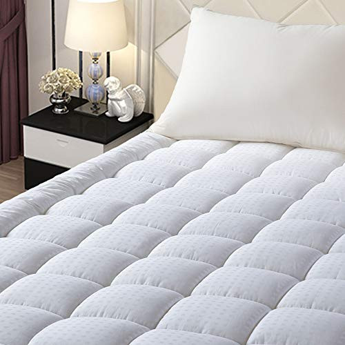 EASELAND Full Size Mattress Pad Pillow Top Mattress Cover Quilted Fitted Mattress Protector Stretches up 8-21" Deep Pocket Cooling Mattress Topper EASELAND Full Size Mattress Pad Pillow Top Mattress Cover Quilted Fitted Mattress Protector Stretches up 8-21" Deep Pocket Cooling Mattress Topper