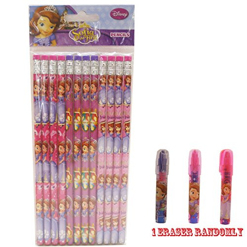 Disney Princess Sofia Pencils 12 and 1 Eraser