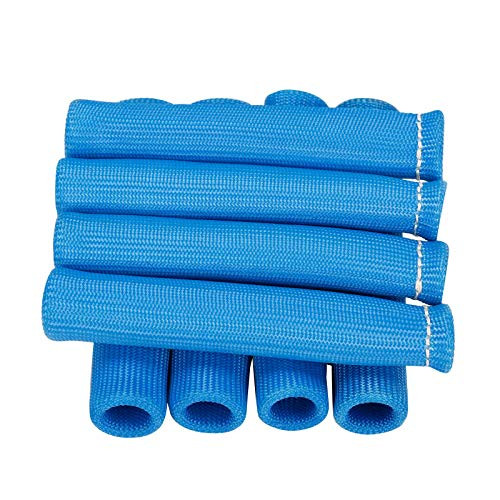 Blue 8Pcs 1200° Spark Plug Wire Boots Heat Shield Protector Sleeve SBC BBC