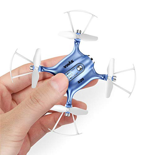 Mini Pocket Drone, SYMA X20 2.4Ghz Nano LED RC Quadcopter Altitude Hold,Headless Mode for Kids-Blue