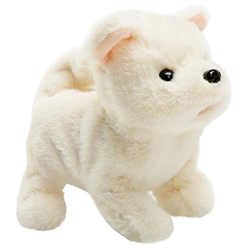 HollyHOME Plush Chihuahua Electronic Interactive Toy Walking,Barking,Wagging Tail,Stretching Puppy Dog 7 Inches Gifts for Kids & Pets