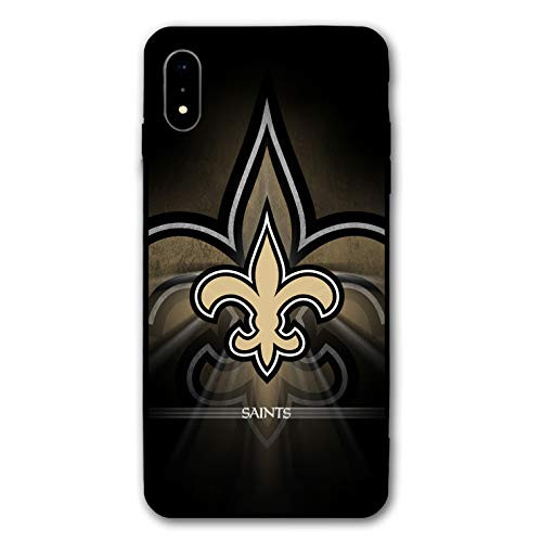 MFIRE iPhone XR Case,Slim Fit Shell Hard Plastic Soft Edge Full Protective Cover Cases (Saints-NO)