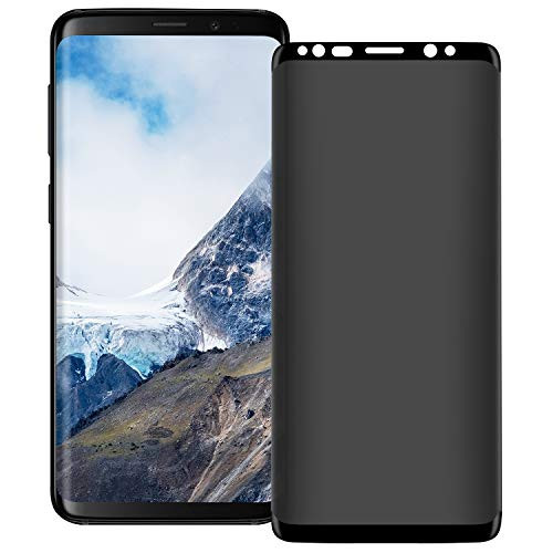 V-Natural Galaxy S8 Privacy Tempered Glass Anti-Spy Screen Protector [3D Curved] [Case Friendly] [9H Hardness] for Samsung Galaxy S8 (5.8) Black