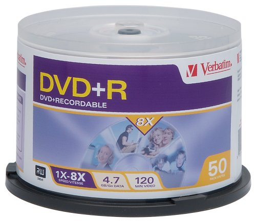 Verbatim 8x 4.7 GB DVD+R Spindle (50 Discs) Verbatim 8x 4.7 GB DVD+R Spindle (50 Discs)