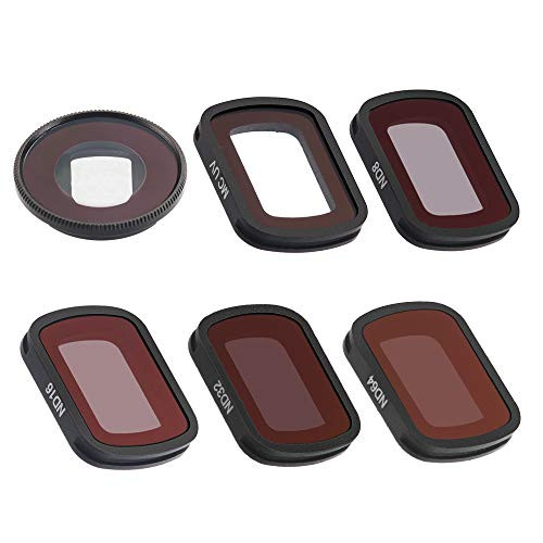 Runshuangyu Set of 6 - ND64/ND32/ND16/ND8/CPL/MC-UV Lens Filter Fit for DJI Osmo Pocket Camera, Neutral Density Lens Filter for Photography