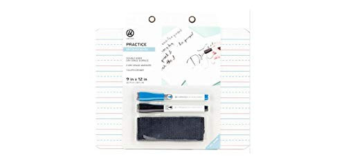 U Brands Double-Sided Practice Dry Erase Board Set with 2 Markers and Eraser - 9" x 12" (1) U Brands Double-Sided Practice Dry Erase Board Set with 2 Markers and Eraser - 9" x 12" (1)