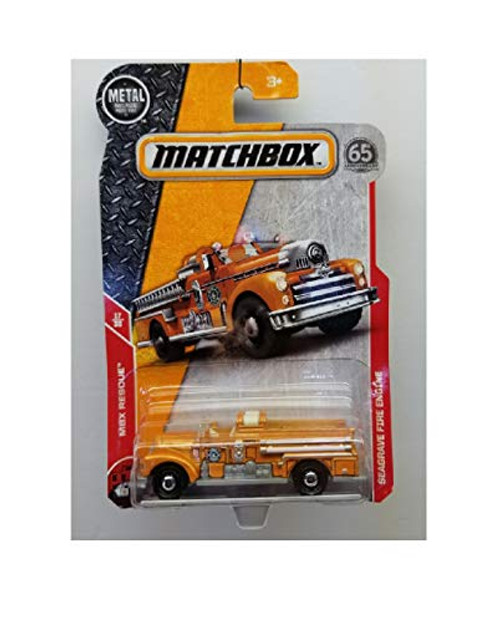 Matchbox 2018 MBX Rescue Seagrave Fire Engine 72/125, Orange