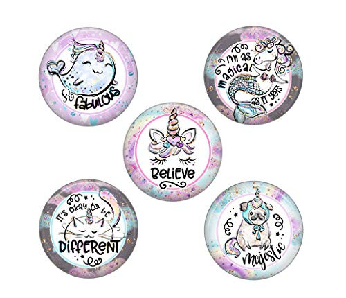 Cute Locker Magnets For Teens - 5 Magical Unicorn Magnets - Fun School Supplies - Whiteboard Office or Fridge - Funny Magnet Gift Set (Unicorns) Cute Locker Magnets For Teens - 5 Magical Unicorn Magnets - Fun School Supplies - Whiteboard Office or Fridge - Funny Magnet Gift Set (Unicorns)