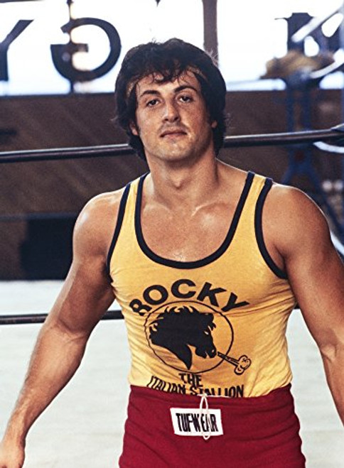 Sylvester Stallone Posed in Yellow Tank top Portrait Photo Print (8 x 10)