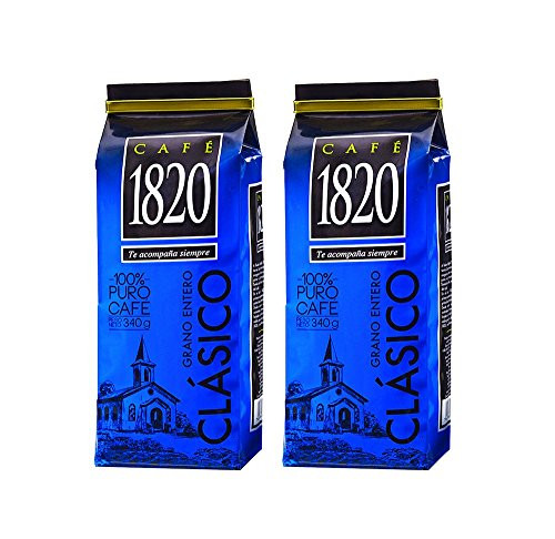 Cafe 1820 Grano Entero Costa Rica Gourmet Whole Bean Coffee (340 Gr), 12 oz., 2 Count