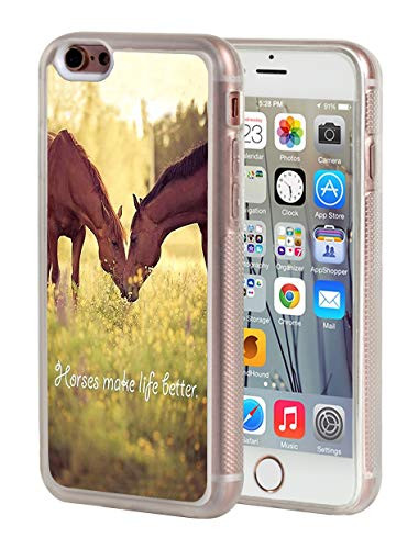 iPhone 6 Case,iPhone 6S Case,BWOOLL Horse Theme Design Slim Anti-Scratch Shockproof Clear TPU Rubber Protective Cover Apple iPhone 6/iPhone 6S (4.7 inch)