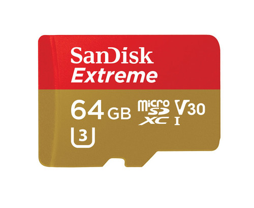 SanDisk Extreme 64GB microSDXC UHS-I Card with Adapter - SDSQXVF-064G-GN6MA