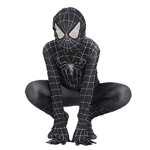 Boys Venom Black Spiderman Costume Kids Cosplay Spandex Bodysuit Halloween Costume Boys