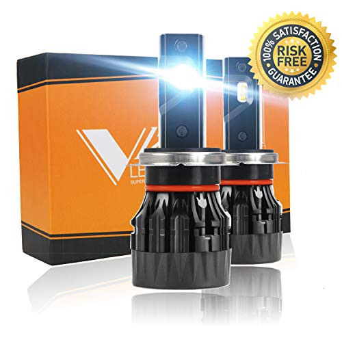 H7 LED Headlight Bulb High/Low Beam Conversion Kit, H7 LED Headlight High Beam Low Beam Fog light bulb, 12xCREE Chips Head light Halogen Replacement 6000K Xenon White 8000LM 72W- 2 Year Warranty