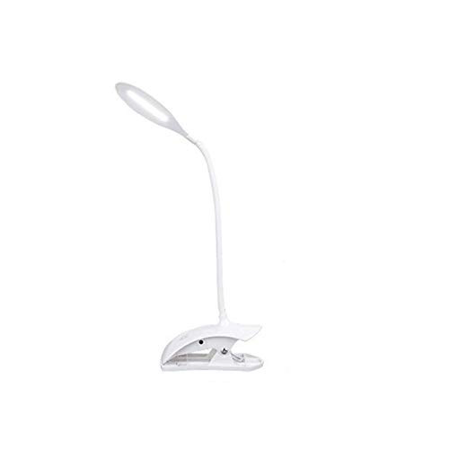 Yunhany Direct LED Flexible Splint Type USB Reading Light Clip-on Beside Bed Table Desk Lamp (Color : White)