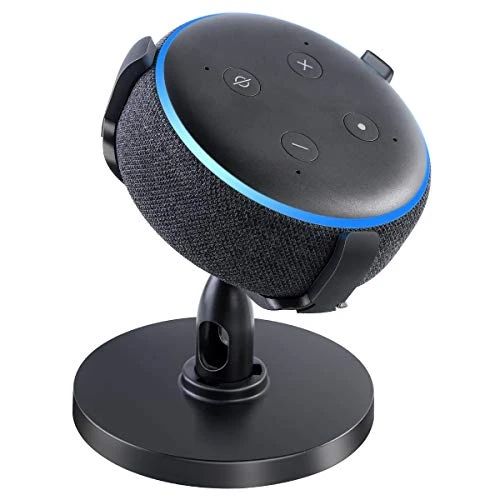 Table Holder for Echo Dot 3rd Generation, 360-degree Rotation Table Holder, Improves Sound Appearance, Adjustable Stand Bracket Mount for Echo Dot 3rd Generation