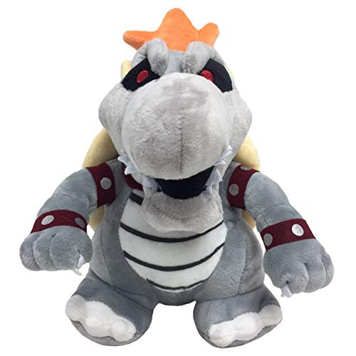 WMBDL Mario Plush - Koopa Plush 10" Super Mario Bowser Doll Soft Stuffed Plush Toy for Children (Gray)