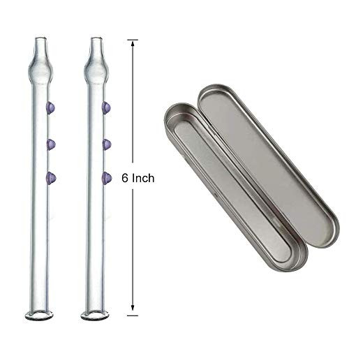 6" Clear Honey Straw (Pack of 2) (lavender)