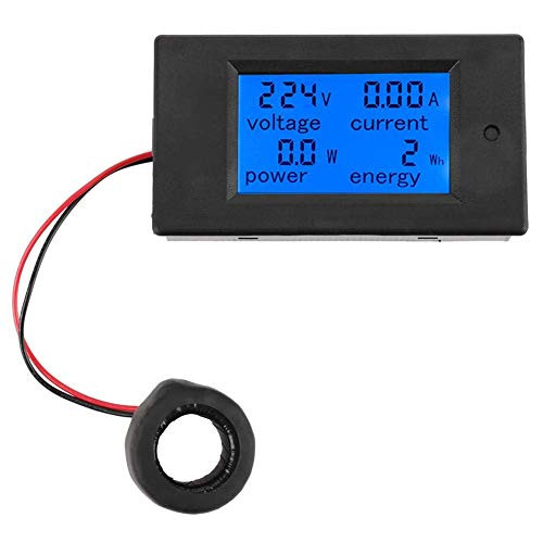 ARCELI Voltage Current Power Energy Meter Tester LCD Blue Backlight Multi-Function Digital Display Voltmeter Ammeter 100A AC80-260V + CT