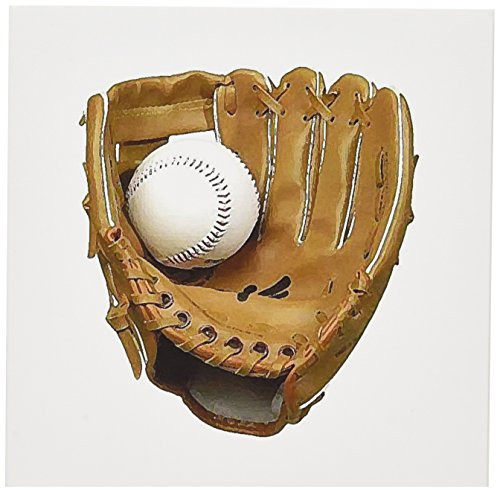 3dRose Baseball Glove - Greeting Cards, 6 x 6 inches, set of 12 (gc_4386_2)