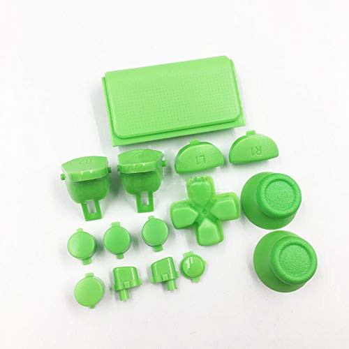Replacement Full Button L1 R1 L2 R2 Trigger Buttons Controller Repair for Sony Playstation 4 PS4 Pro Slim JDS-040 Controller (Green)