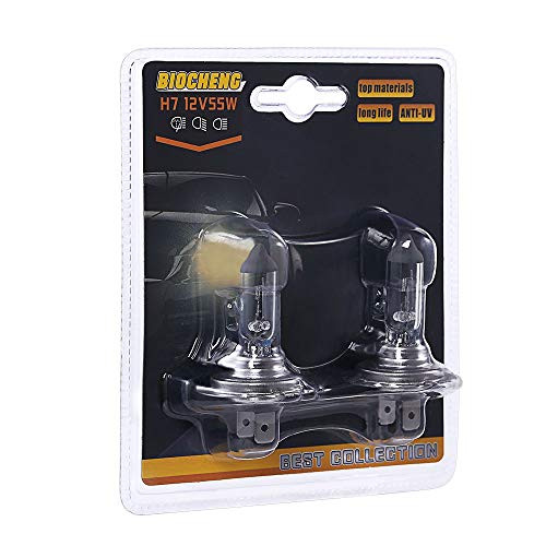 H7 Halogen Headlight Bulb 12V 55W High Performance Replacement Bulb Long Life 16 Months Warranty 2 Pack
