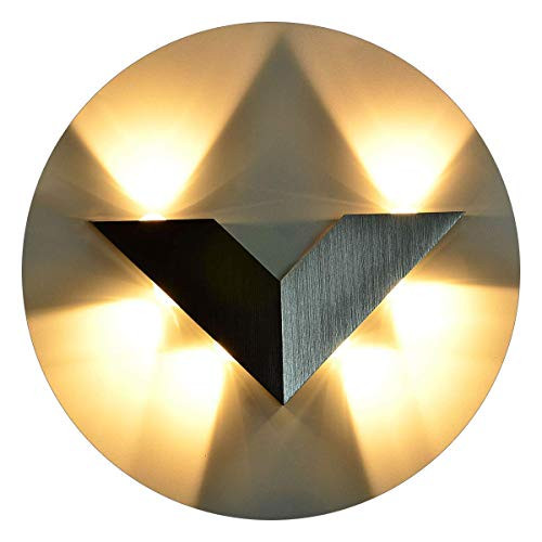 KAWELL 6W Modern Wall Light LED Wall Lamp Aluminum Alloy Up and Down Light Source Wall Sconce for Indoor Bedroom Corridor Living Room Stairs KTV Warm White