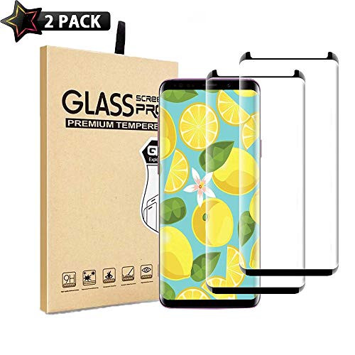 Galaxy S9 Plus Screen Protector,[2 Pack] ZUO XI Tempered Glass with Anti-Fingerprint, Bubble Free, 9H Hardness,HD Screen Protector Film for Samsung Galaxy S9 Plus[Black]