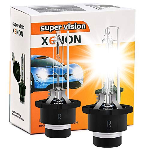 D2S/D2R/D2C HID Bulbs 6000K 35W Xenon HID Headlight Replacement Bulb 3200LM Diamond White High Beam Low Beam VIMEN 12V Car Headlight Lamps - 2 Yr Warranty - Pack of 2